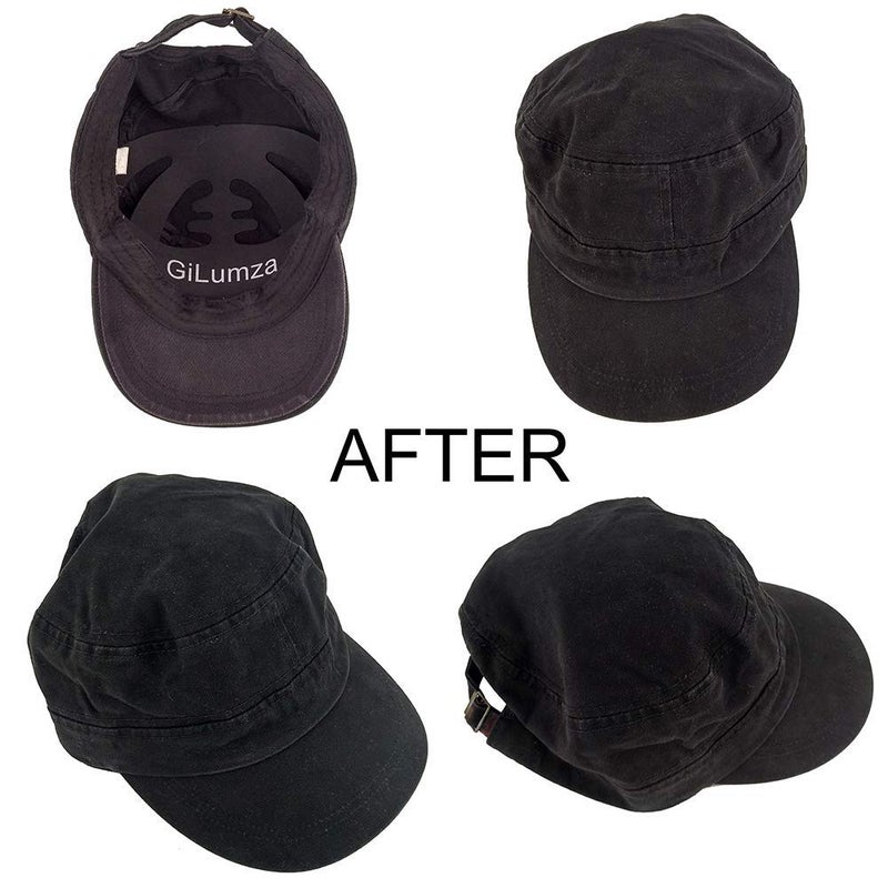 Gilumza 2pk Black Baseball Caps Inserts Semicircle Crown Flexible Shaper Plastic Hat Liner Support for Snapback Fitted Ball Sport Cap and More - Image 3
