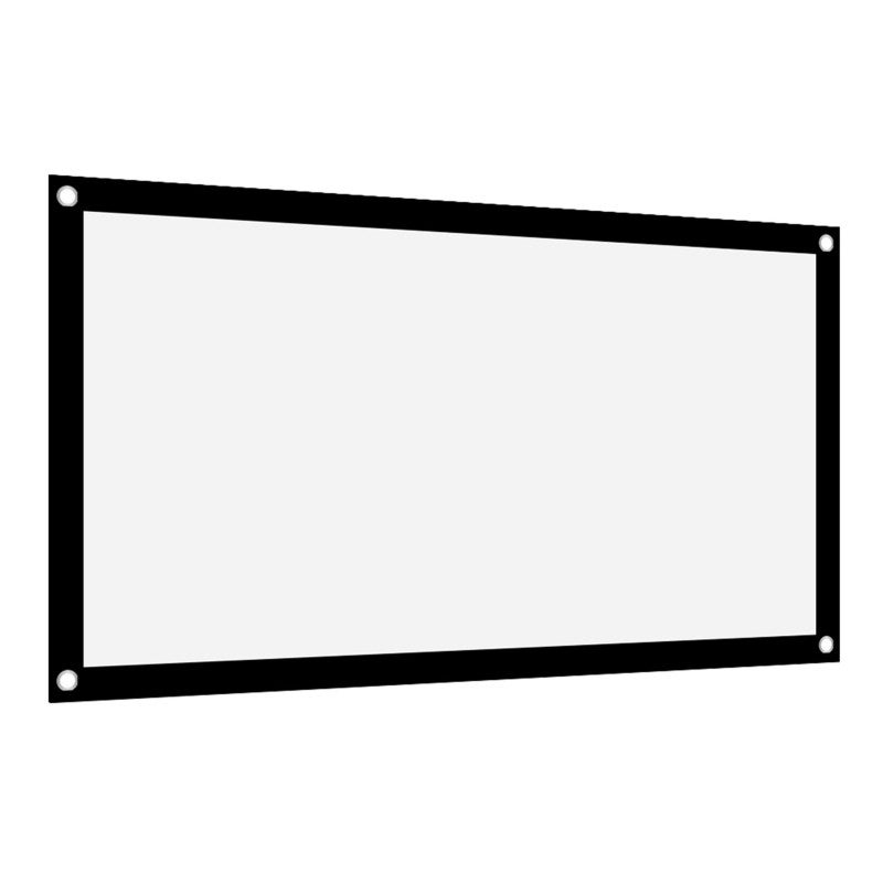 72 Inch Lightweight Portable Projection Screen - Non Crease Durable Soft Polyester for Outdoor Camping Movie, Open Air Cinema, Front and Back Projection - Image 4