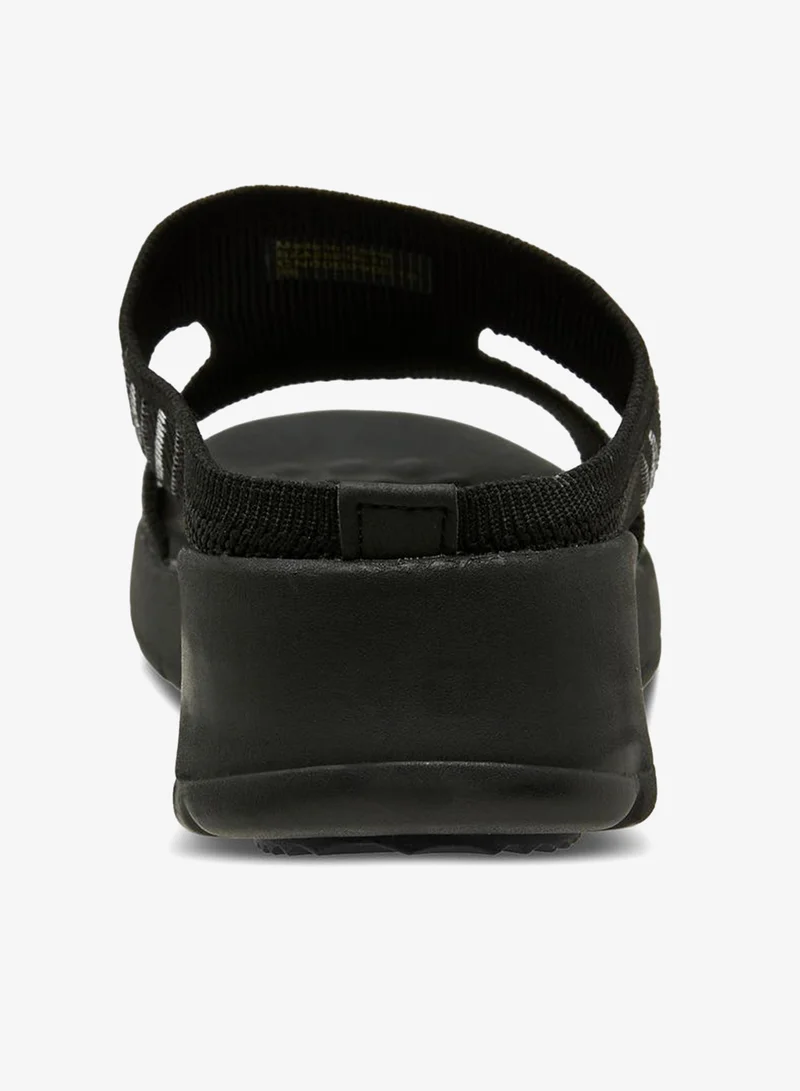 Le Confort BLACK Women Flynkit Wedge Heel Slide Sandals Ramadan Collection for Women | Best Price UAE