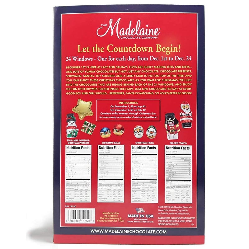 Madelaine Solid Premium Milk Chocolate Santa's Workshop 2025 Countdown Christmas Advent Calendar With 24 Solid Premium Milk Chocolates, 6oz - Image 4