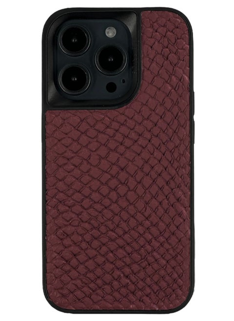 Prius Series iPhone 15 Pro Max Case, Atlantic 3D Texture PU Leather Protective Phone Case, Shockproof, Full Edge Coverage, Precise Cutouts, Compatible with iPhone 15 Pro Max - Red