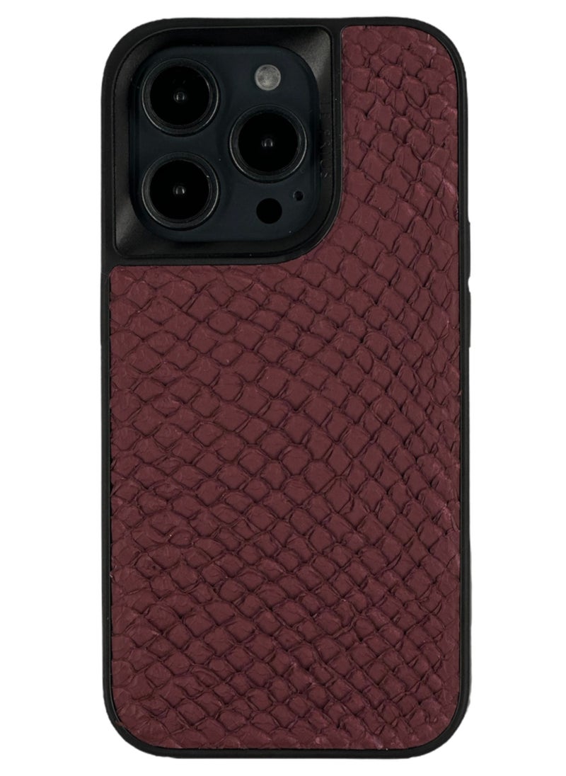 Le Prius - Prius Series iPhone 15 Pro Max Case, Atlantic 3D Texture PU Leather Protective Phone Case, Shockproof, Full Edge Coverage, Precise Cutouts, Compatible with iPhone 15 Pro Max - Red - Image 1