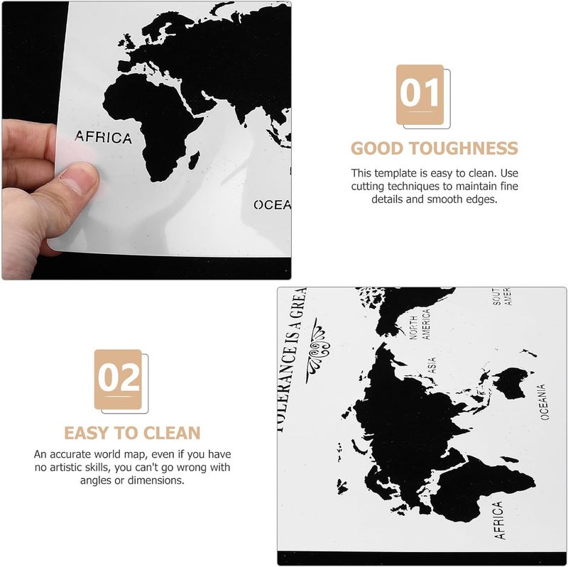 GALPADA City Map Cake Stencil Template Plastic Reusable Cake Decorating Stencil for Baking Embossing and Painting - Image 3