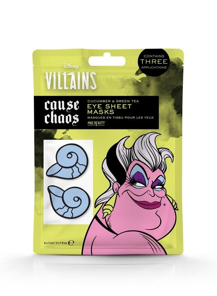Mad Beauty POP Villains Ursula Tissue Eye Masks - Image 1