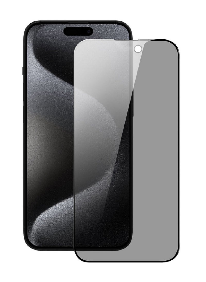 we3 Tempered Glass Screen Protector Anti-Spy Privacy Designed For iPhone 15 Pro Max Full Glue Edge to Edge Full Screen Coverage And Bubble Free - Image 1