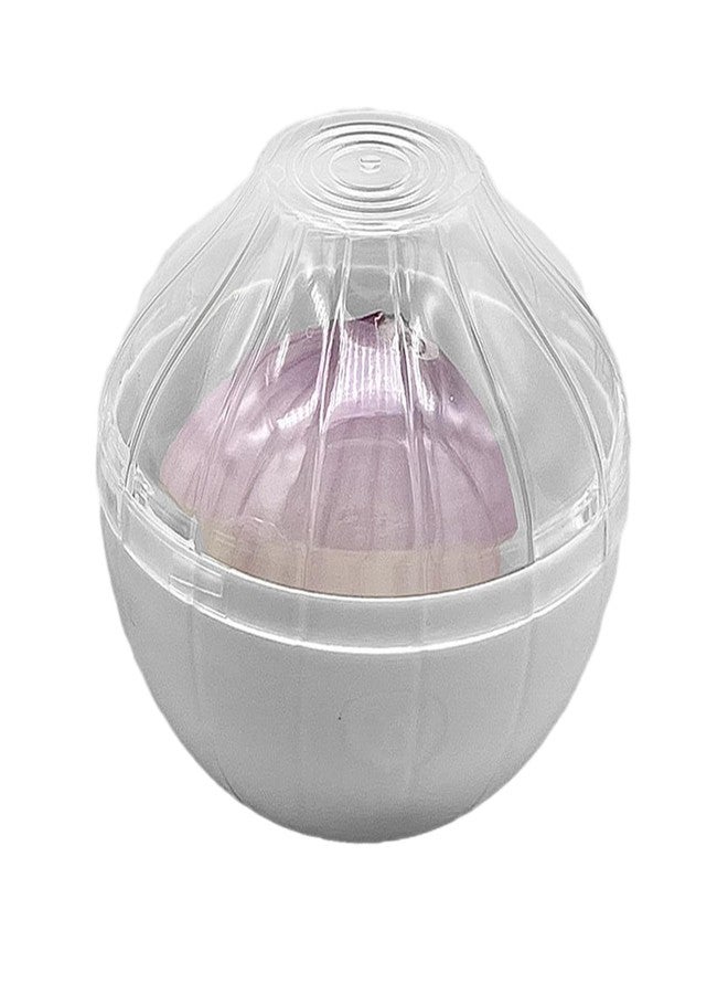 PUXING Onion Keeper - Reusable Onion Storage Container, Garlic Shaped Food Saver, Fruit & Vegetable Storage Holder, Sealing Box for Refrigerators (White) - Image 1