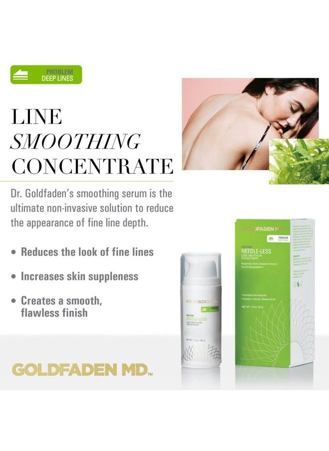 Goldfaden MD - Goldfaden MD Needle-Less Line Smoothing Concentrate for Face & Neck | w/Seaweed Extract, Hyaluronic Acid, Hexapeptides, Organic Red Tea Extract 1 Ounce - Image 1