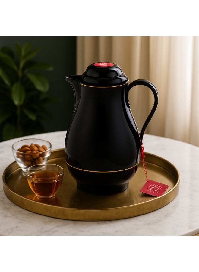 BASURRAH 1L Tea and Coffee Thermos - Stylish black, rust-resistant thermos with a practical faucet - Image 4