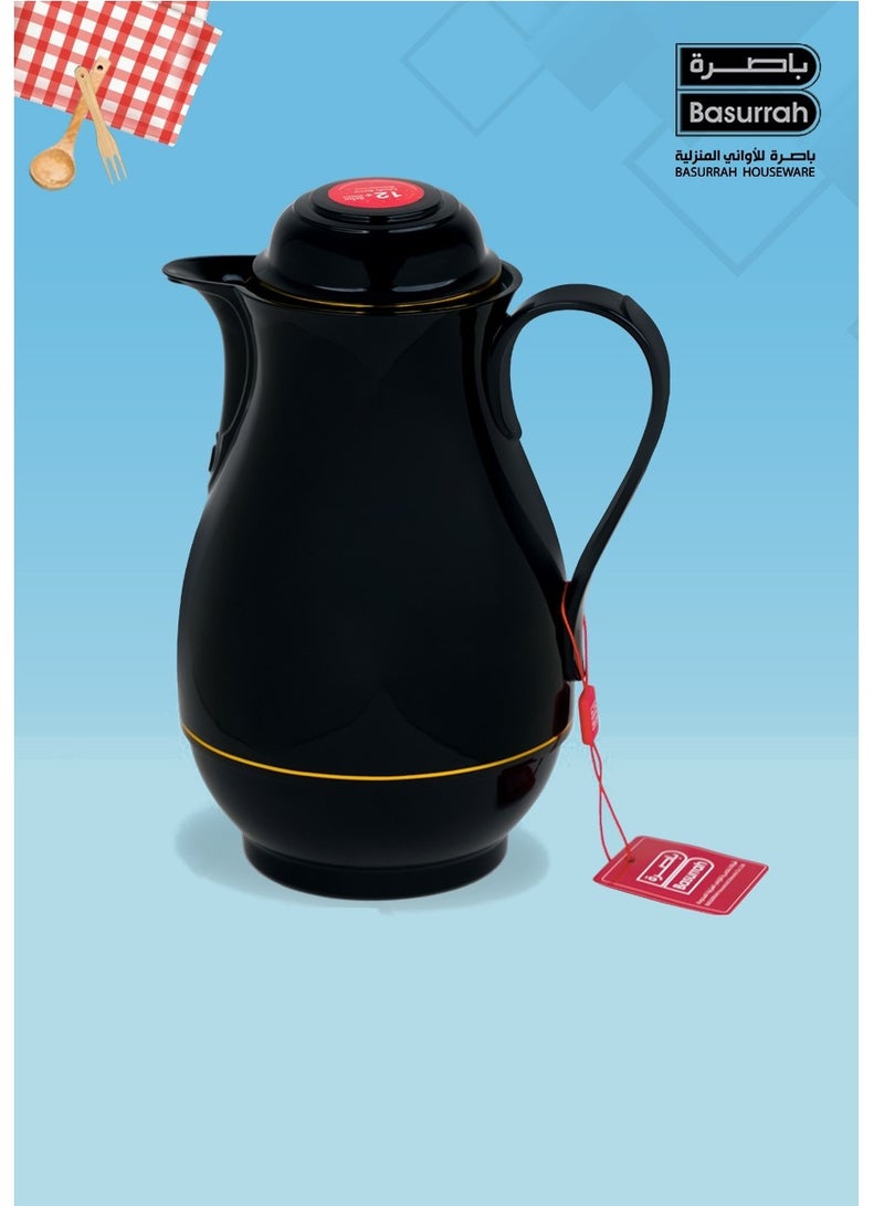 BASURRAH 1L Tea and Coffee Thermos - Stylish black, rust-resistant thermos with a practical faucet - Image 3