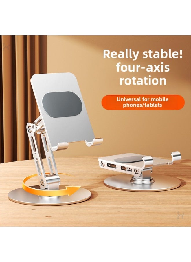 Generic - Desktop Mobile Phone Bracket Multi-axis Rotating Folding Upgrade Integrated Mobile Phone Tablet Learning Drama Universal Support Frame-Color:Magnetic Mobile Phone Holder * Black [carbon Steel * Double Pole Stabilization] - Image 1