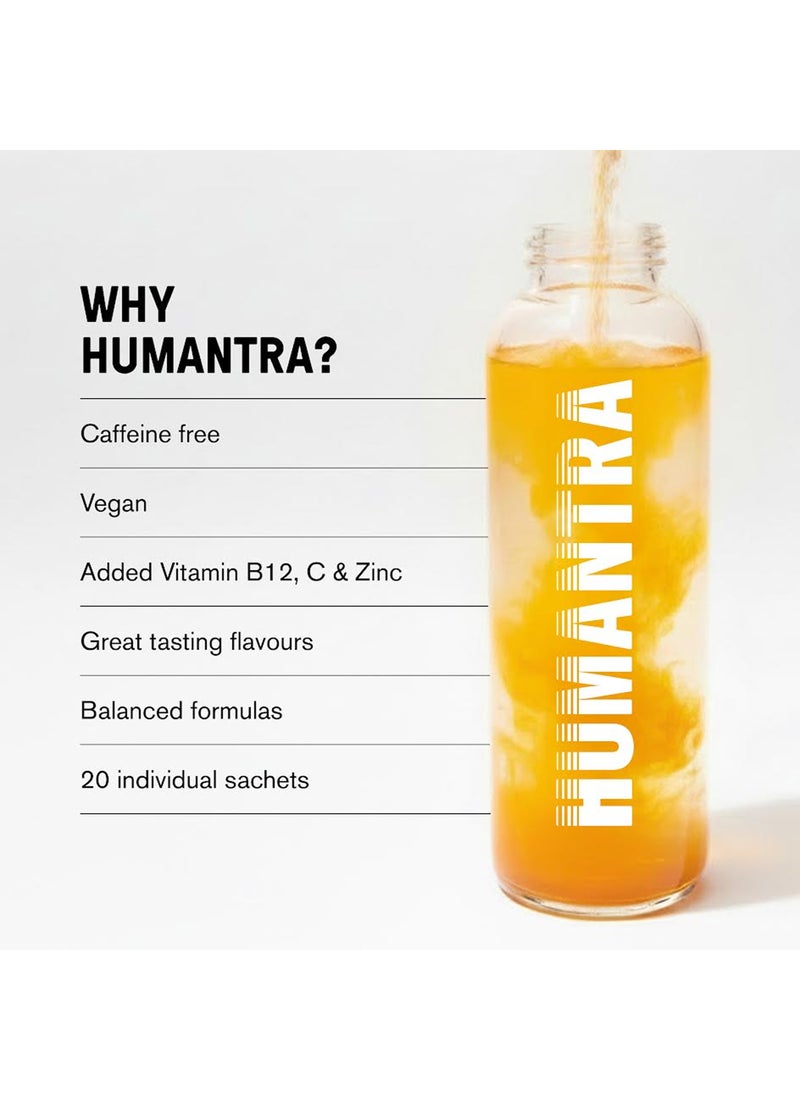 Humantra Mango Electrolyte Hydration | Zero Sugar, Vitamin C + B12 w/ Magnesium | Pack of 20 - Image 3