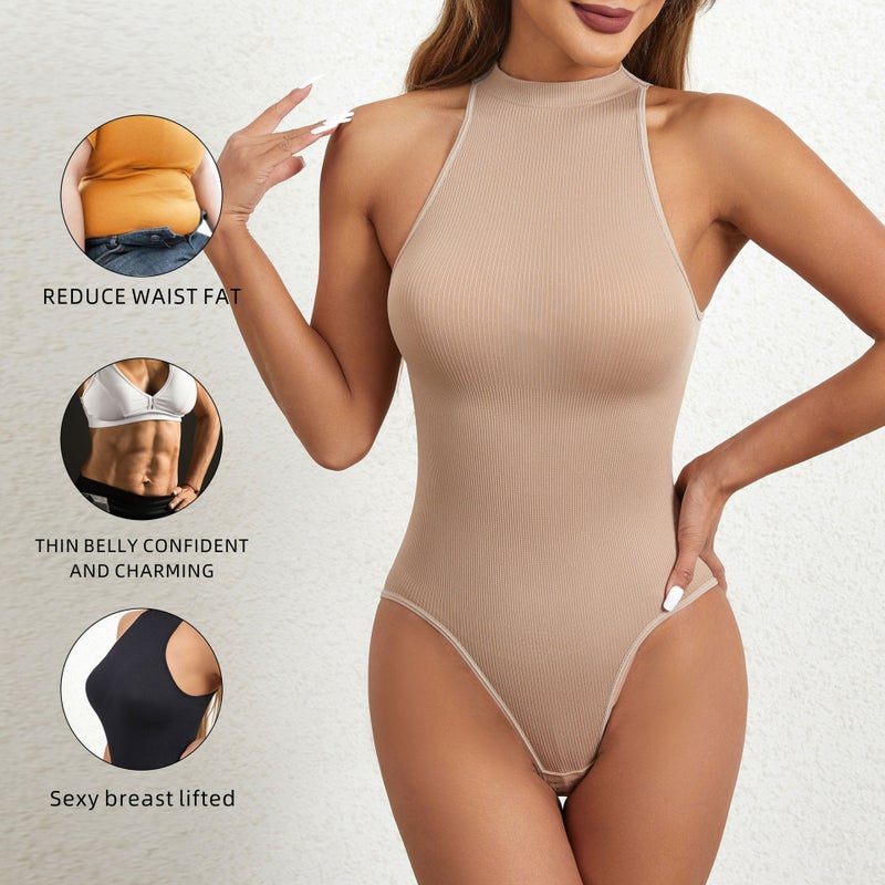 مشد بادي عالي الخصر مع أزرار - Image 3