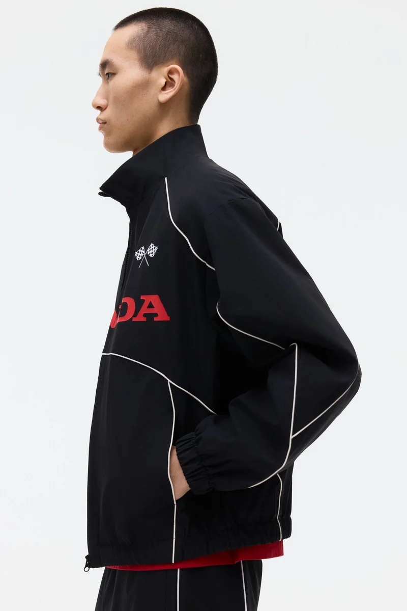 H&M  Loose Fit Printed nylon track jacket for Men | Best Price UAE