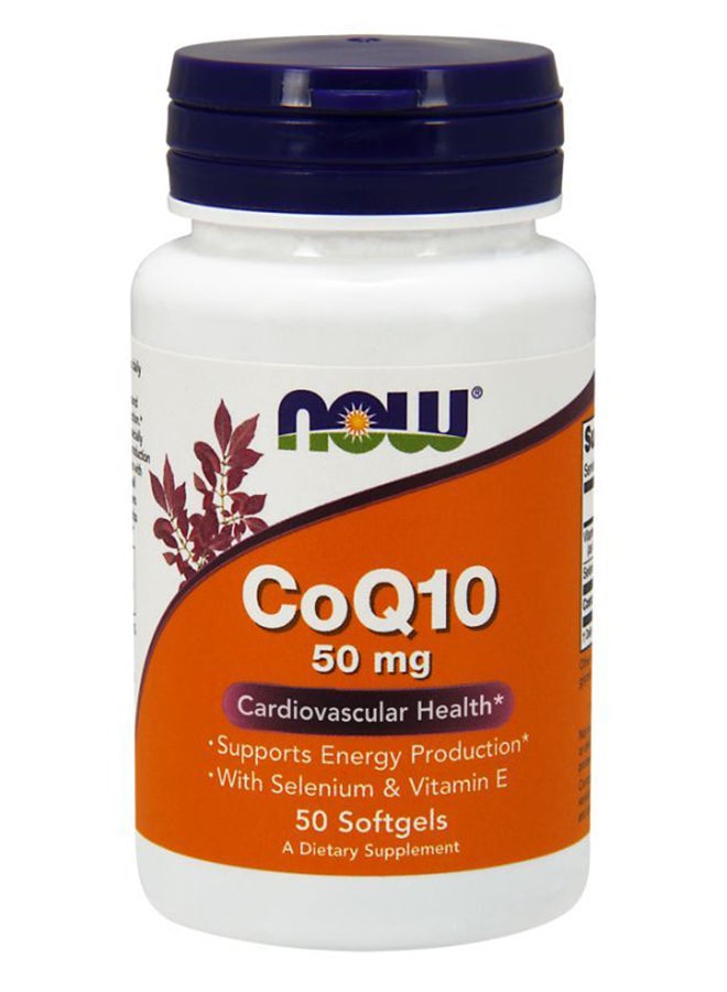 now Co Q10 50Mg+ Vit. E And Selenium S/Gels 50*S