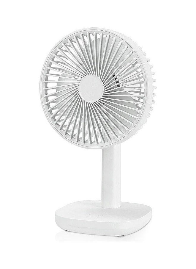 NIBEMINENT Stand Desktop Shaking Charging Fan White  - Image 1