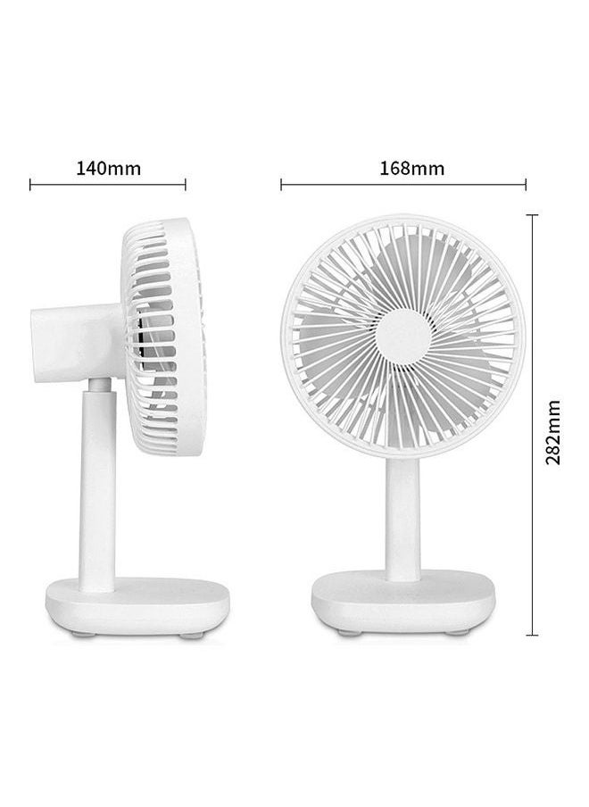 NIBEMINENT Stand Desktop Shaking Charging Fan White  - Image 3