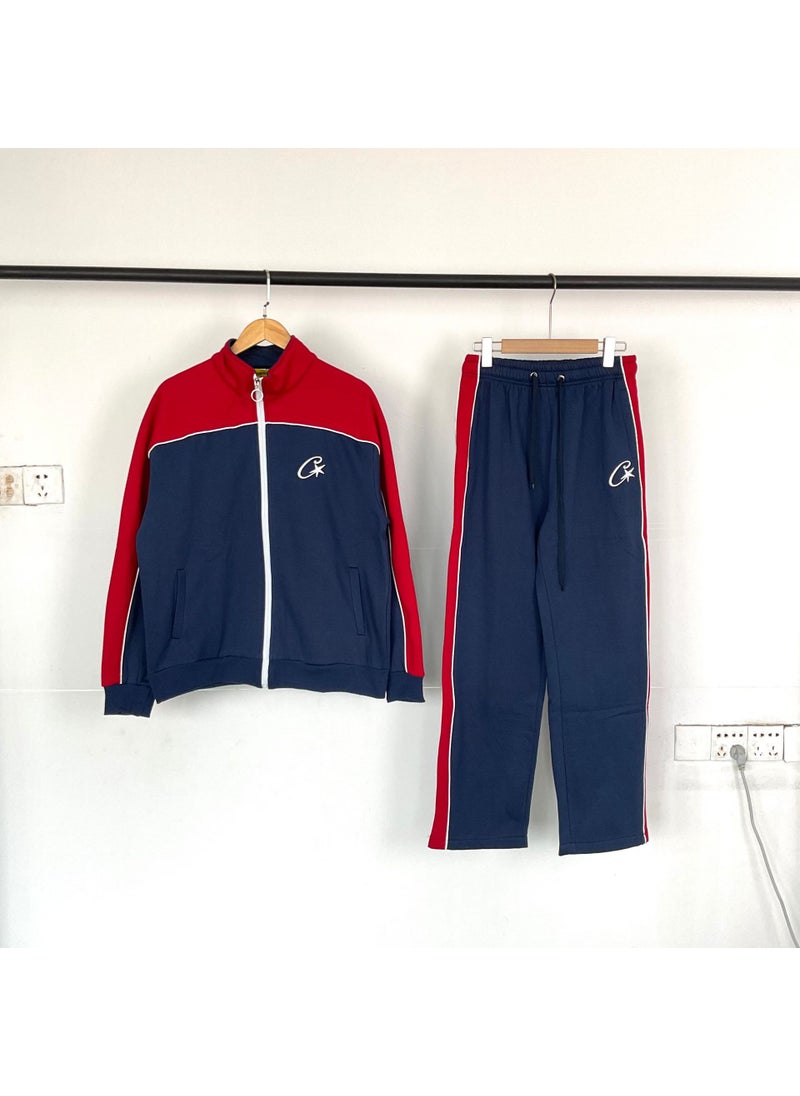 Generic - Corteiz Trendy Streetwear Jacket Set for Men Red - Image 1
