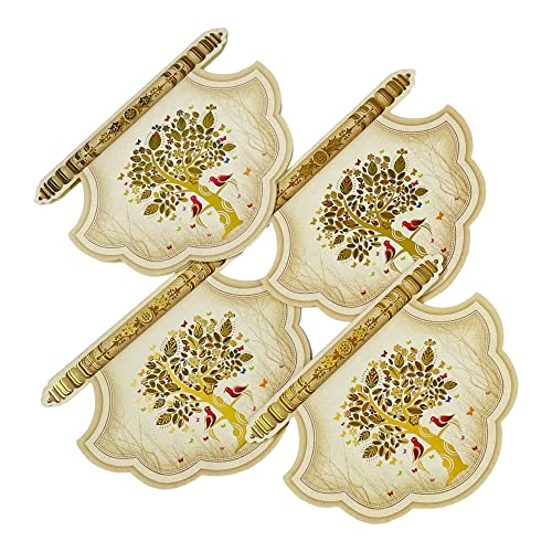 Krisah® Pack of 20 pcs Off White Fan Shaped Sagan/Shagun/Cash/Gift Paper Envelopes (Ivory) - Image 3