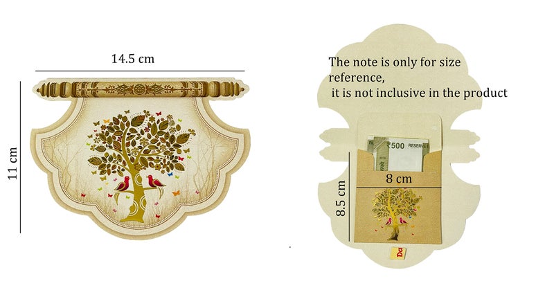 Krisah® Pack of 20 pcs Off White Fan Shaped Sagan/Shagun/Cash/Gift Paper Envelopes (Ivory) - Image 2