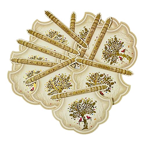 Krisah® Pack of 20 pcs Off White Fan Shaped Sagan/Shagun/Cash/Gift Paper Envelopes (Ivory) - Image 1