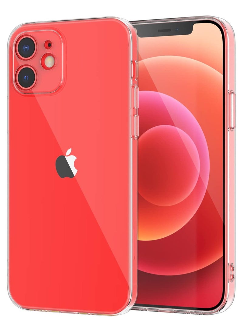 فواتير جراب شفاف مقاوم للصدمات لهاتف iPhone 12، غير مصفر، حماية من السقوط العسكري 10 أقدام، غطاء هاتف صلب شفاف مع وسائد هوائية بأربع زوايا للحماية من السقوط - Image 2