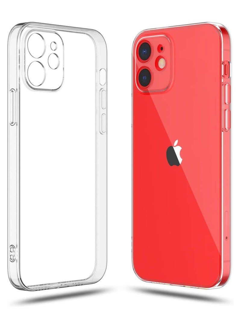 فواتير جراب شفاف مقاوم للصدمات لهاتف iPhone 12، غير مصفر، حماية من السقوط العسكري 10 أقدام، غطاء هاتف صلب شفاف مع وسائد هوائية بأربع زوايا للحماية من السقوط - Image 1