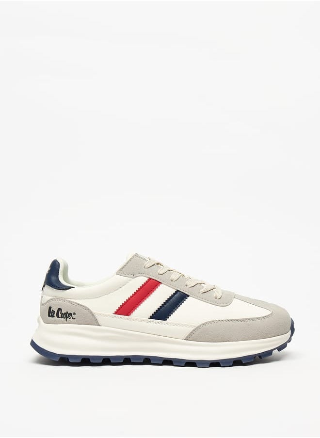 Lee Cooper Mens Panelled Lace-Up Low Ankle Sneakers  - Image 3
