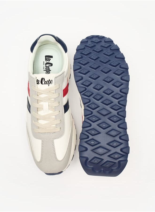 Lee Cooper Mens Panelled Lace-Up Low Ankle Sneakers  - Image 4