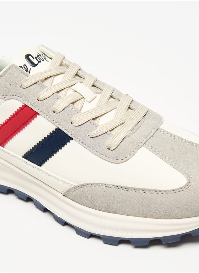 Lee Cooper Mens Panelled Lace-Up Low Ankle Sneakers  - Image 5