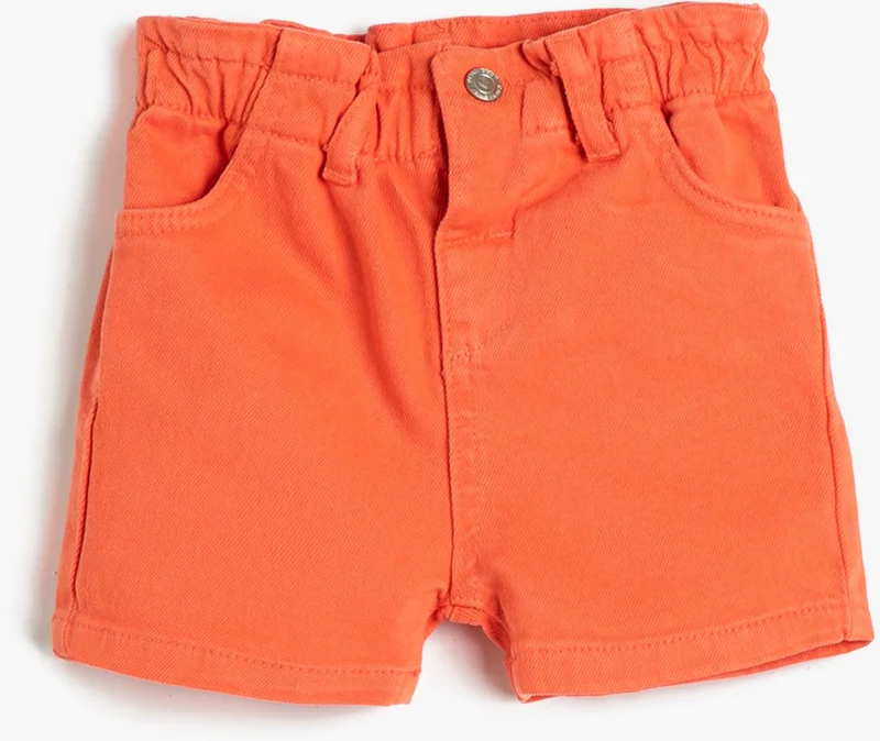 كوتون Cotton Shorts with Pockets Elastic Waist Cotton