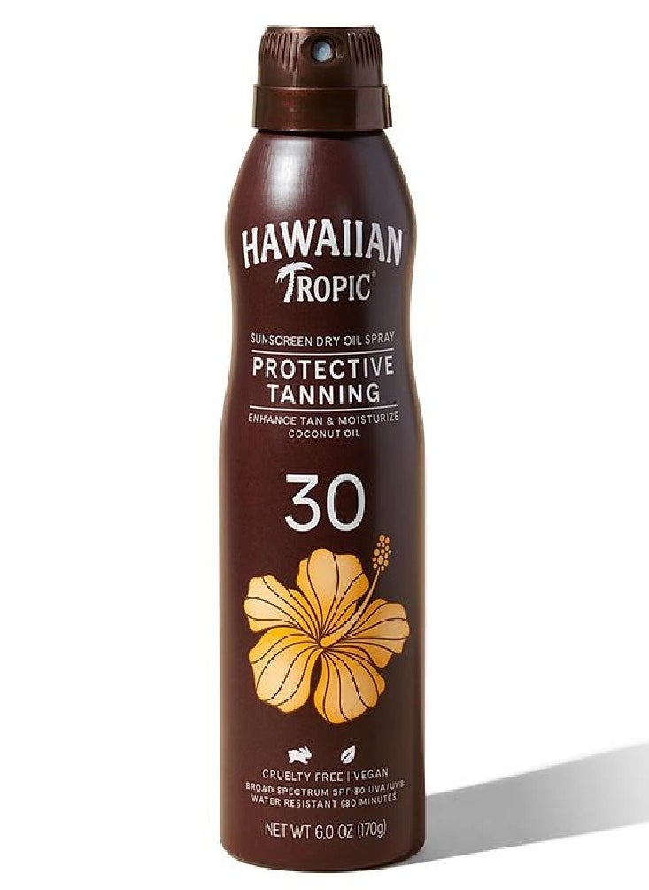 هاوايان تروبيك رذاذ زيت التسمير الجاف الواقي للبشرة، SPF30، مقاوم للماء - 170 جم  - Image 1