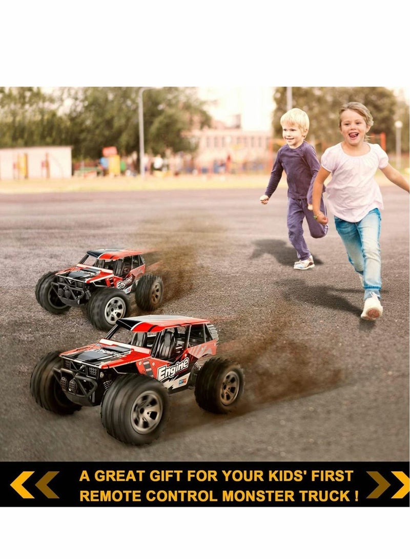 Excefore Remote Control Car, RC Cars Remote Control Truck, 2.4GHZ 1:18 Fast Racing Monster Car, Off Road Radio RC Cars for Boys with 4 Batteries for Kids Teens Adults Toys  - Image 2