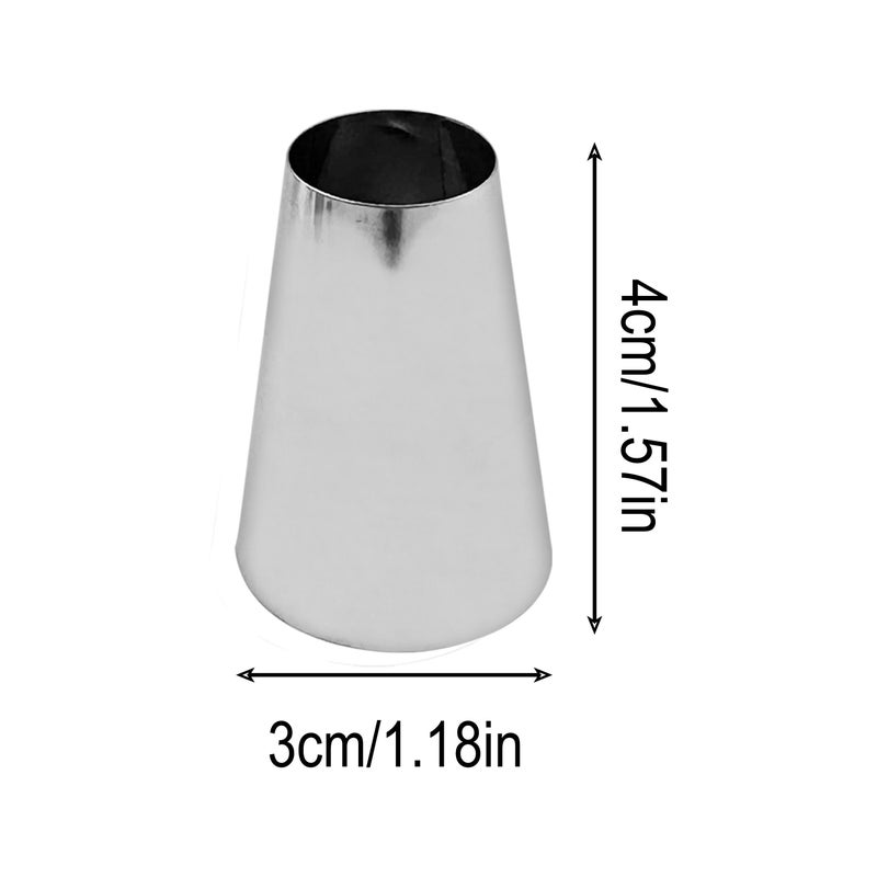 Large Decorating Nozzle Set 8 Pieces Stainless Steel Icing Tube For Cake Decorating Frosting Cookies 1 12 Inch Reusable Nozzle 6 Squeezing Nozzles 1 Conversion Head - Image 3