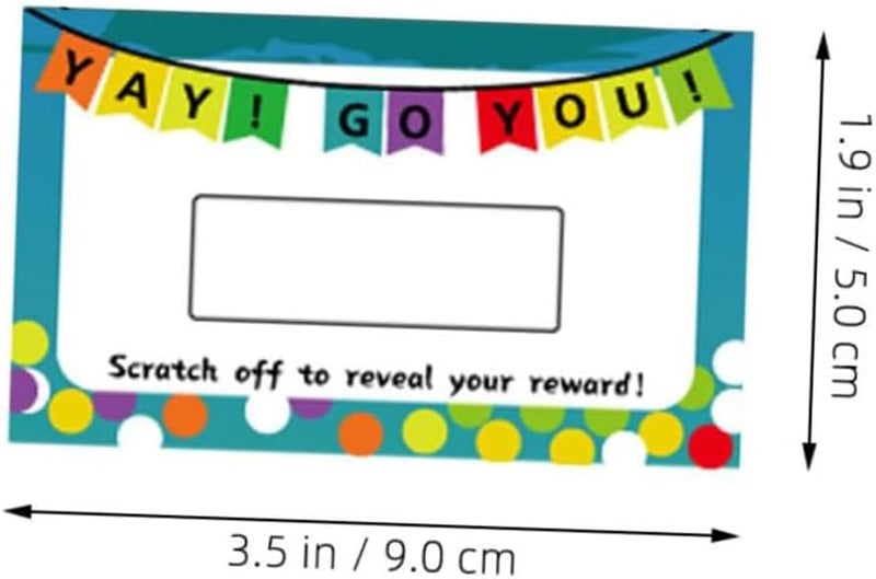 100pcs Scratch Off Prize Cards for Classroom Motivation, Blank Reward Tickets for Students and Teachers, Appreciation Scratch Cards for Creative Engagement and Fun Learning - Image 2