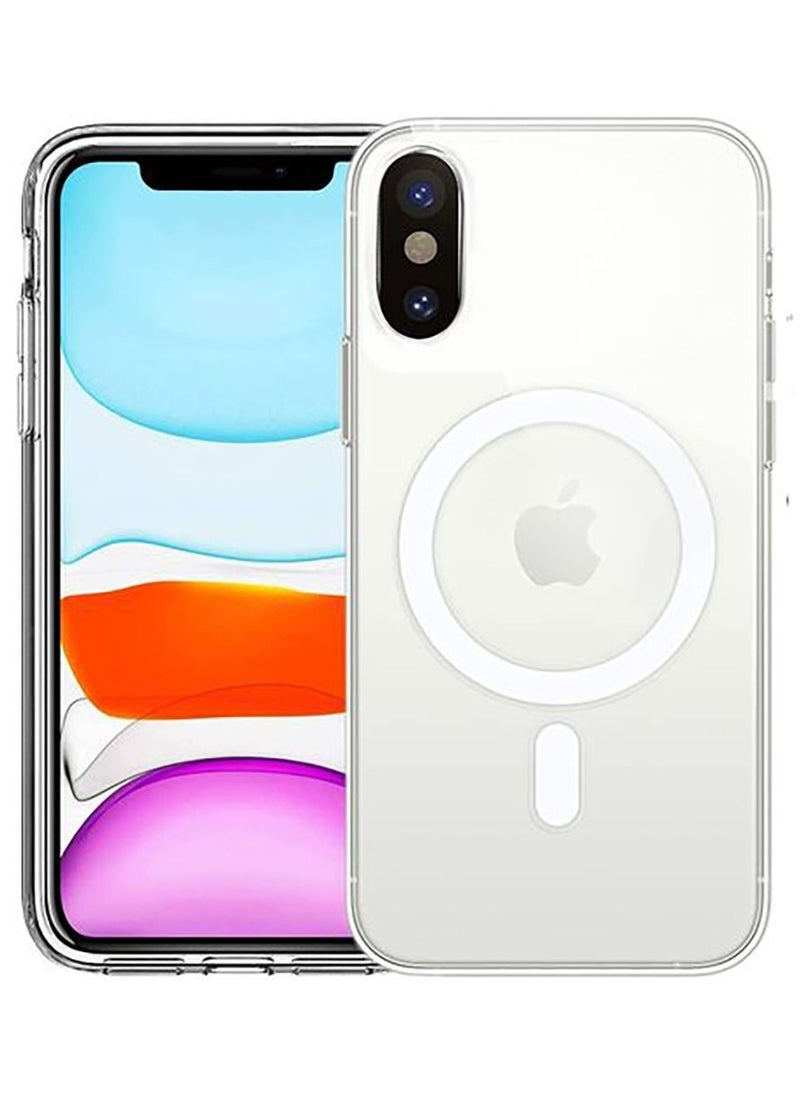 Generic For IPhone Xs Max (6.5 INCH) Electroplating Shockproof Magsafe Case (Transparent)  - Image 1