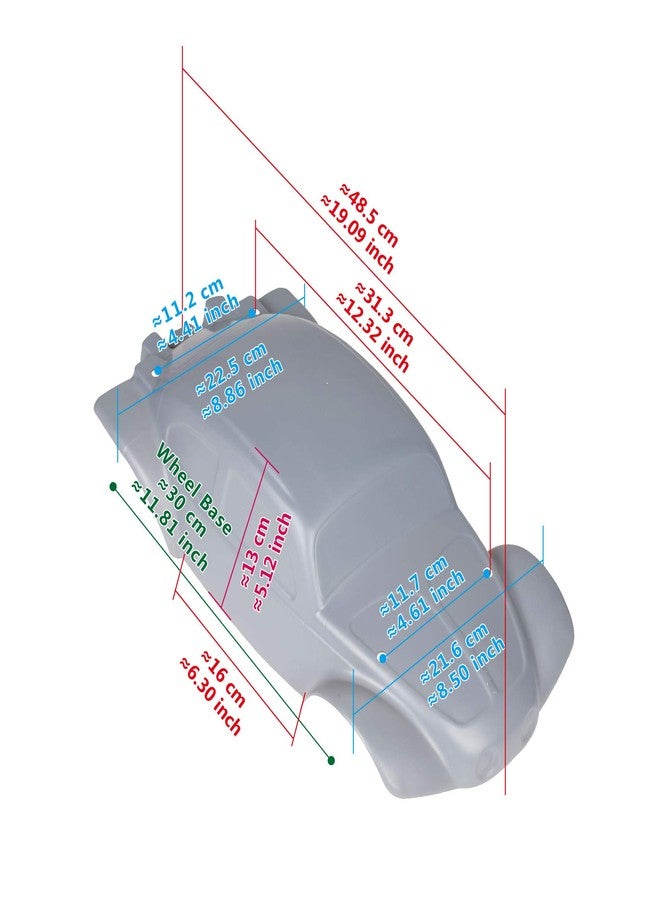 SummitLink Custom Body Red Compatible for 1/10 Scale RC Car or Truck (Truck not Included) SSB-R-01 - Image 3