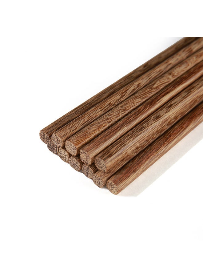 Iron Wood Chopsticks Chopsticks Household Red Sandalwood Anti-scalding No Mold Food Grade Non-slip High Temperature Resistance-Color:◆ ◇ Authentic Chicken Wing Wood [anti-mildew] ◆ ◇-Specifications:◆◇10 Pairs 1 Pack [paper Card Package]◆◇  - Image 1