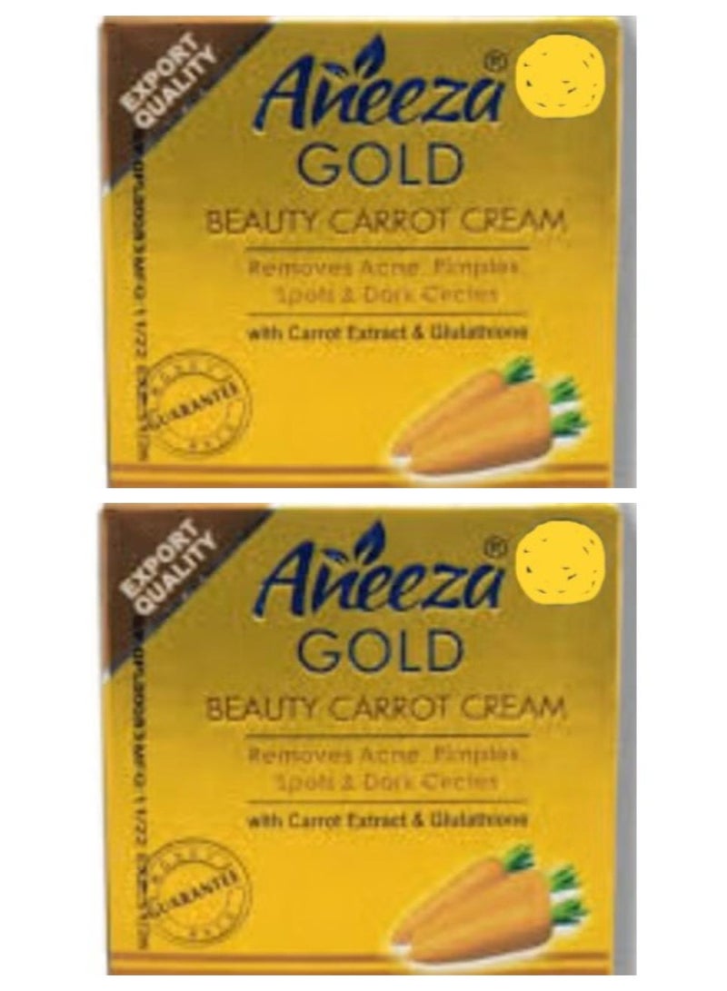 أنيزا كريم الجمال الذهبي يزيل حب الشباب والبثور والبقع والهالات السوداء بخلاصة الجزر والجلوتاثيون قطعتين