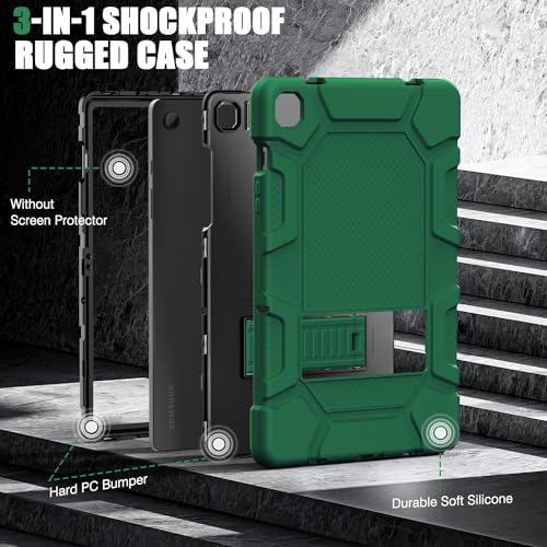 Azzsy Case for Samsung Galaxy Tab A9+/A9 Plus 11” 2024 Model (SM-X210/X216/X218), Heavy Duty Shockproof Rugged High Impact Protective Case, Alpine Green - Image 5