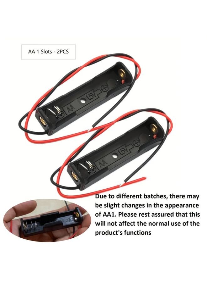 2PCS AA 1 Slot Battery Holder With Wire DIY Storage Box 1 5V - Image 1