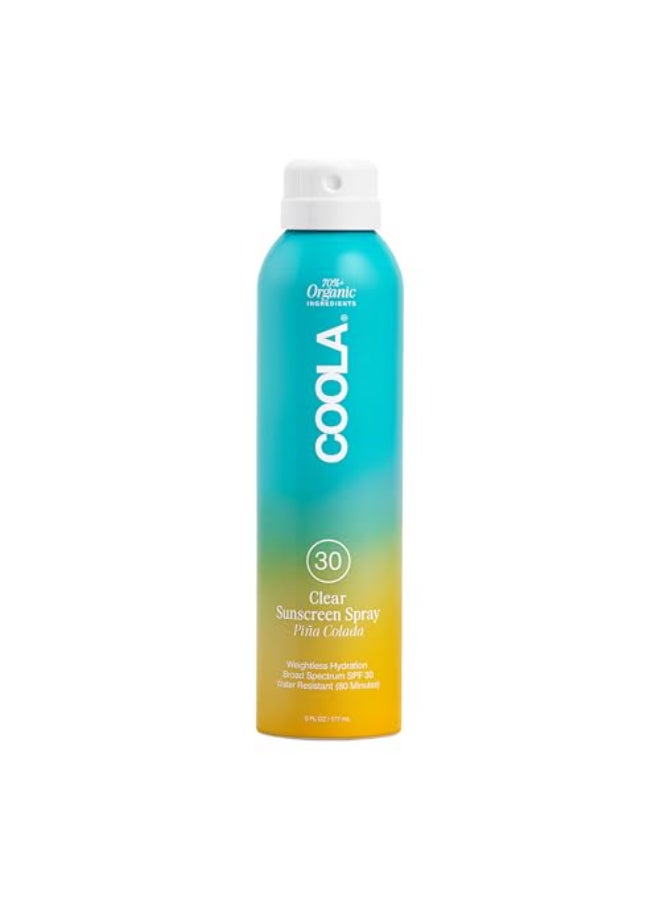 COOLA Organic Sunscreen SPF 30 Sunblock Spray Dermatologist Tested Skin Care for Daily Protection Vegan and Gluten Free Pia Colada 6 Fl Oz - Image 1