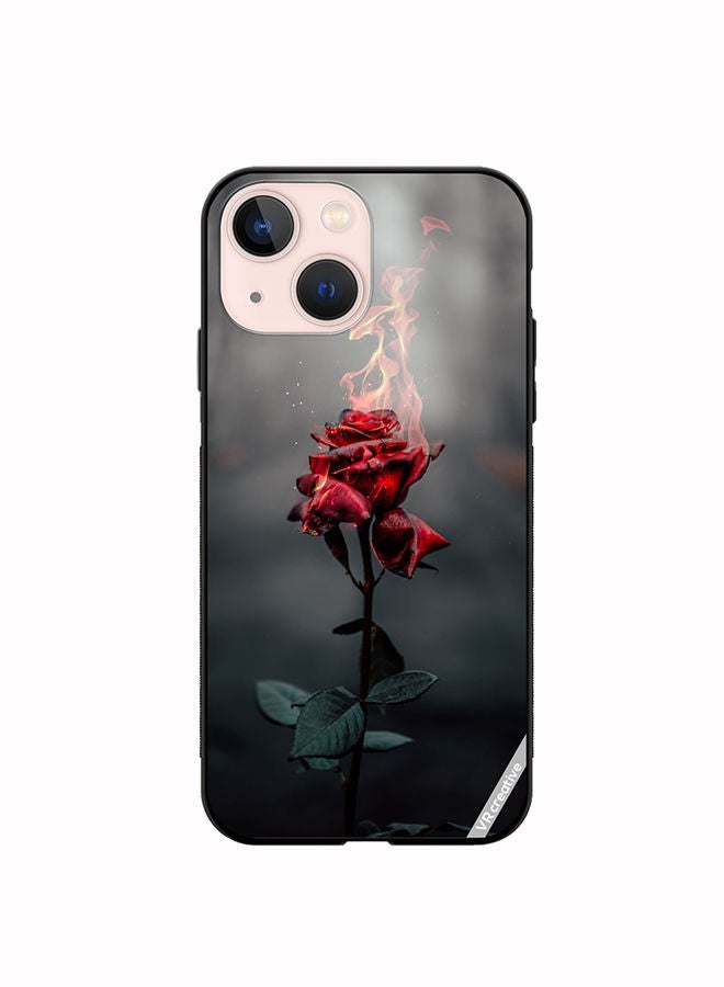 VR CREATIVE Protective Case Cover For Apple iPhone 13 mini Burning Rose Design Multicolour - Image 1