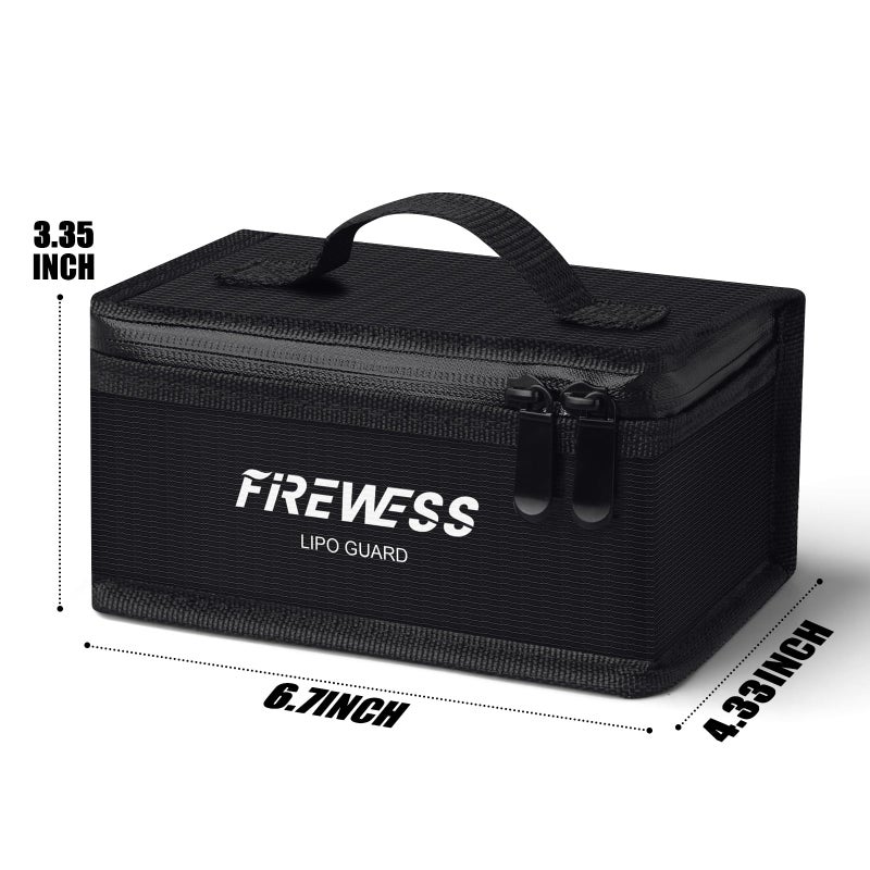 FIREWESS 2 Pack Lipo Safe Bag Fireproof, lithium battery bag fireproof and Explosionproof, Lipo Battery Storage Guard Safe Pouch for Charge and Storage - Image 2