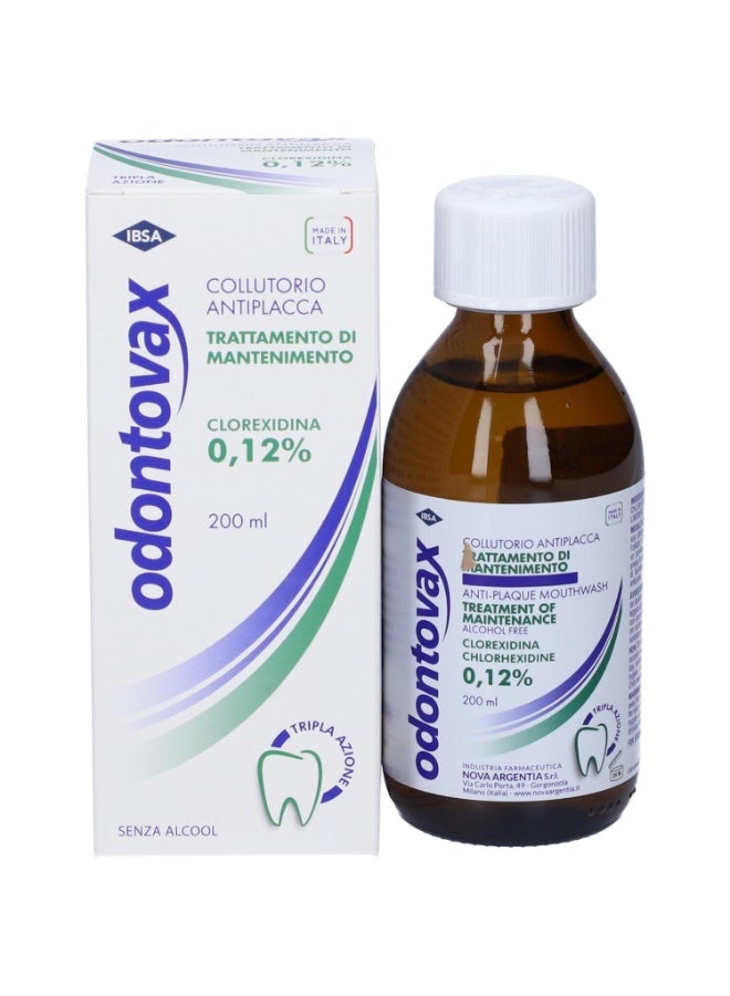 Clorexidina Mouthwash 0.12% 200ml Antibacterial Oral Rinse for Gum Care Plaque Control & Fresh Breath