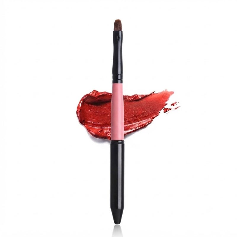 Soft And Multifunctional Fiber For Daily Makeup Lip Brush for Lipstick Retractable Lip Liner Brushes Retractable Lip Brush Applicators Flat Lipstick Gloss Creams Portable - Image 3