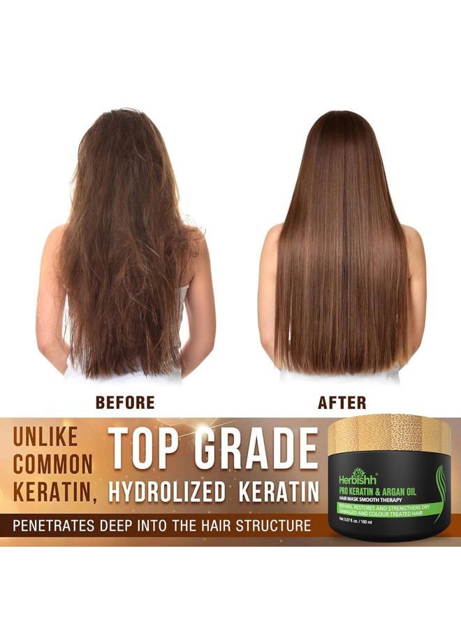 Herbishh - Combo Pack - Herbishh Color Shampoo for Gray Hair + Argan Intense Hair Mask - Long-lasting Dye, Colors in Minutes - Stimulates Dry, Frizzy Hair - 500 ml (Burgundy) - Image 1