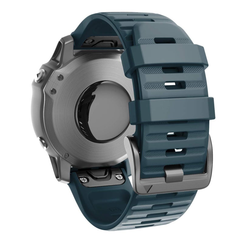 ANCOOL Compatible with Fenix 6X/7X Band 26mm Quickfit Soft Silicone Watch Band Replacement for Fenix 5X/Fenix 8 51mm/Fenix 5X Plus/Fenix 3/Fenix 6X Pro/Descent Descent MK2i Smartwatches (Slate) - Image 1