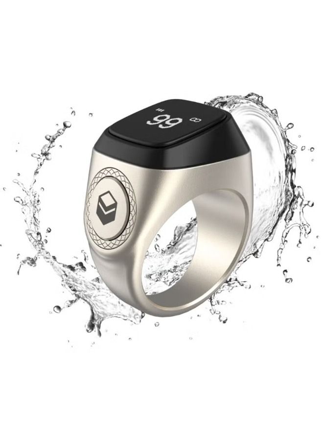 iQIBLA Smart Tasbih Zikr Metal Ring 18MM Silver - Image 2