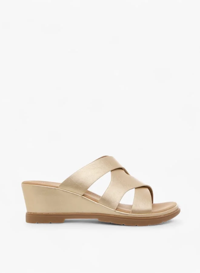 Womens Comfort Midwedge With Multi Band Strap