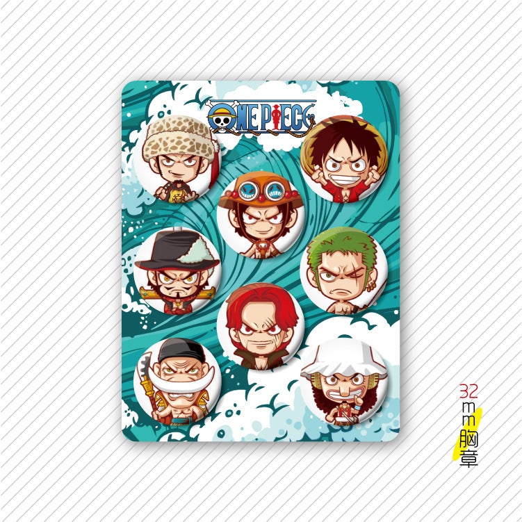 Anime Badge Set Of 8 Featuring Saotome Miku, Amane Yuki, And Hikaru Tenshou From Barji Guizi - Image 1